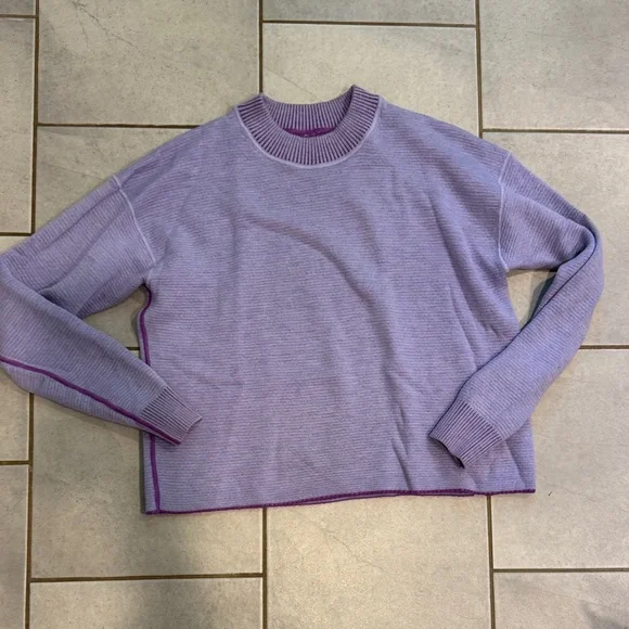 Lululemon Reversible Purple Crewneck Sweater - Picture 1 of 2